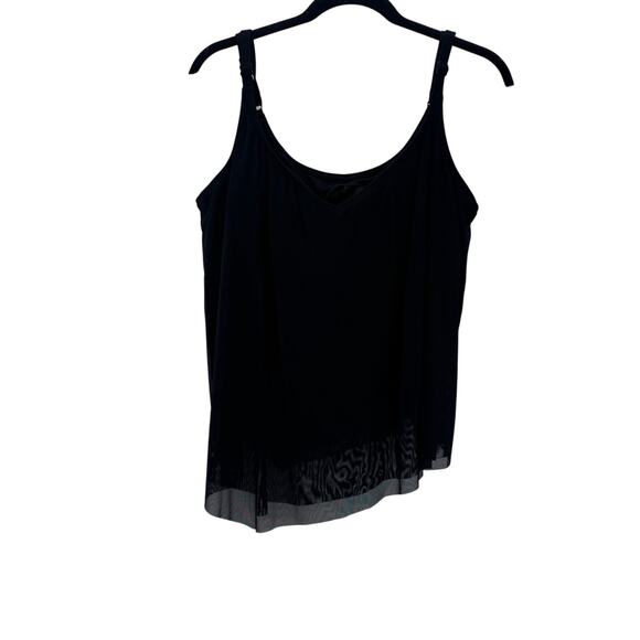 Coco Reef Bra Sized Swimwear Tankini Top Adjustable Straps Black Size 38D NWT - Picture 3 of 8